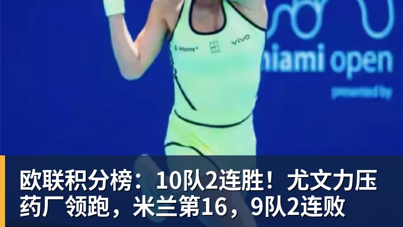 欧联积分榜:10队2连胜!尤文力压药厂领跑,米兰第16,9队2连败